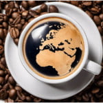 globe inside cup of coffee